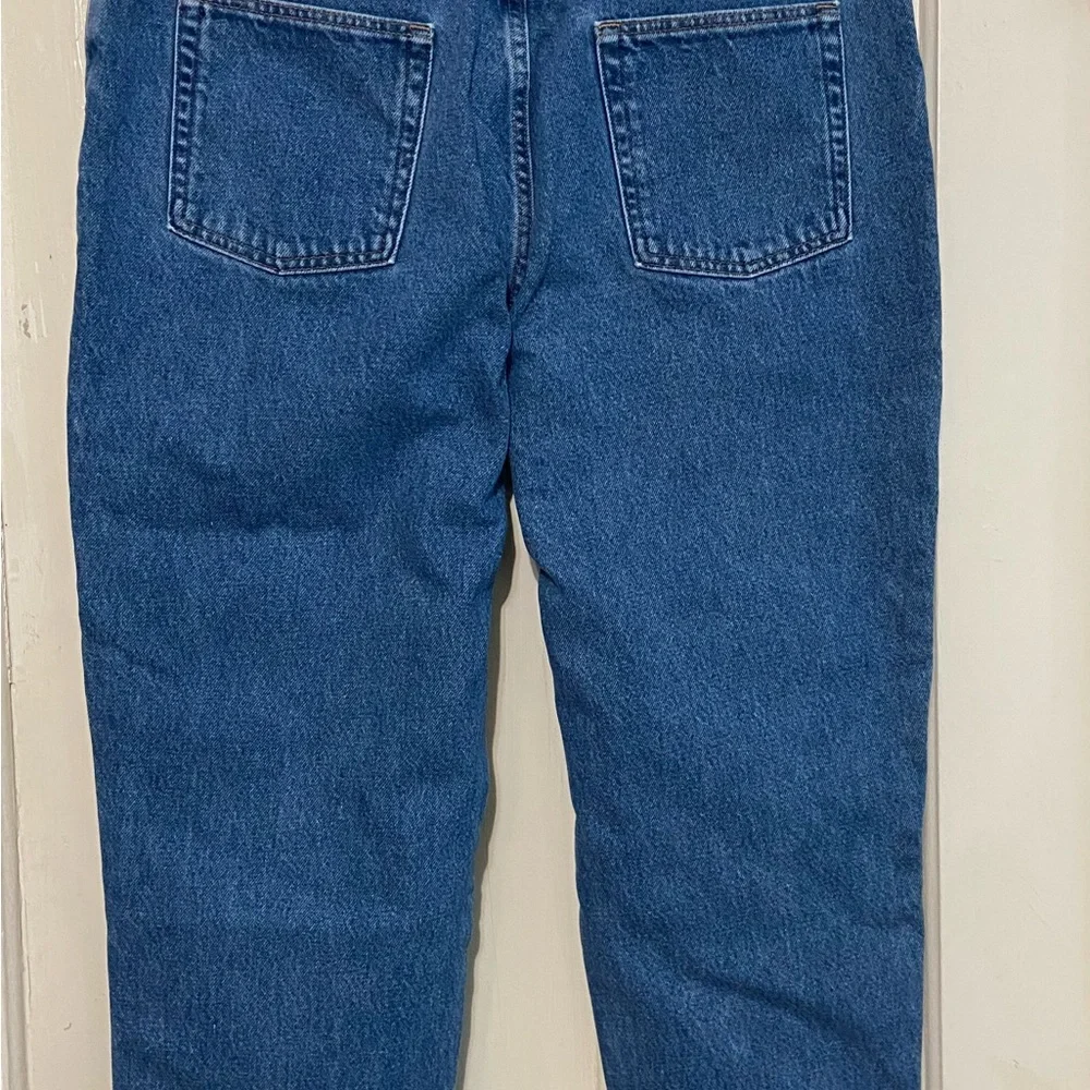 L.L.Bean Womens Jeans 16 P Original Fit Relaxed Blue Denim High Rise - Picture 9 of 11
